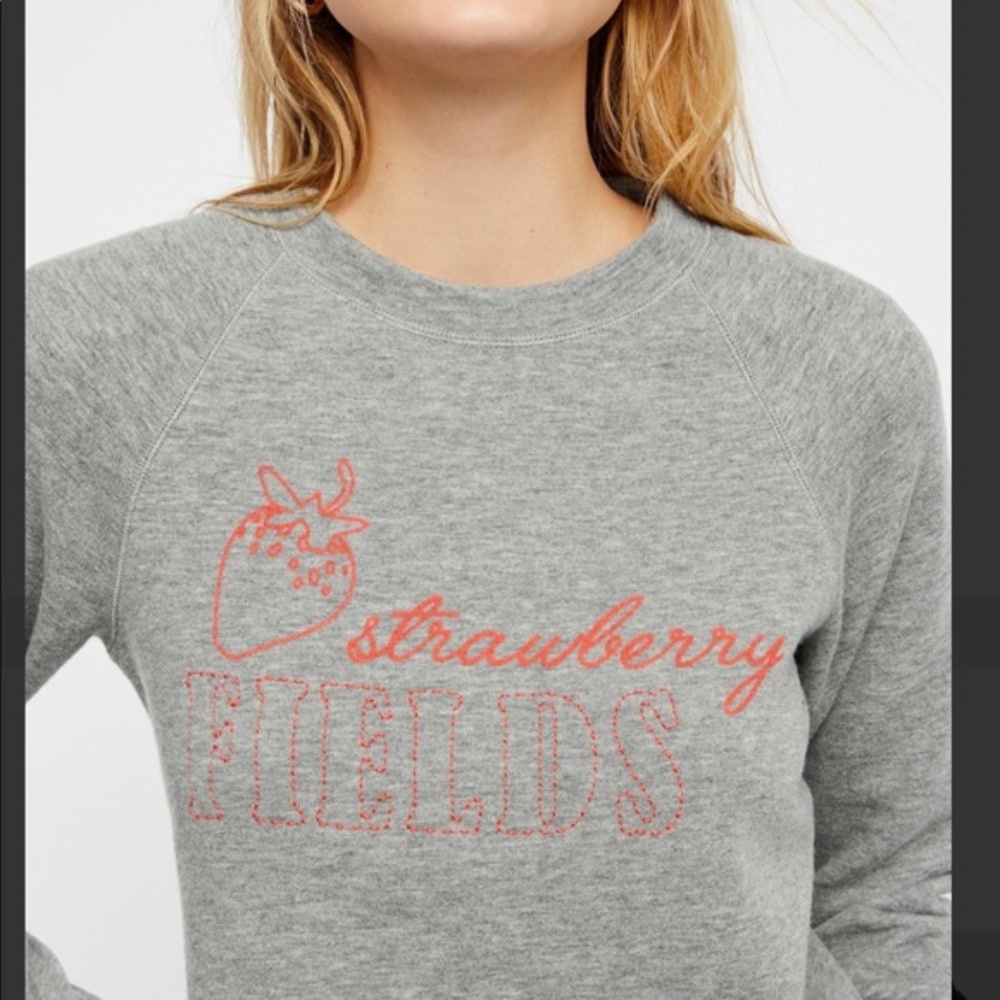 Free People Cosmo Strawberry Fields Sweatshirt